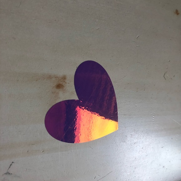 HOLOGRAPHIC HEART STICKER - Picture 6 of 7